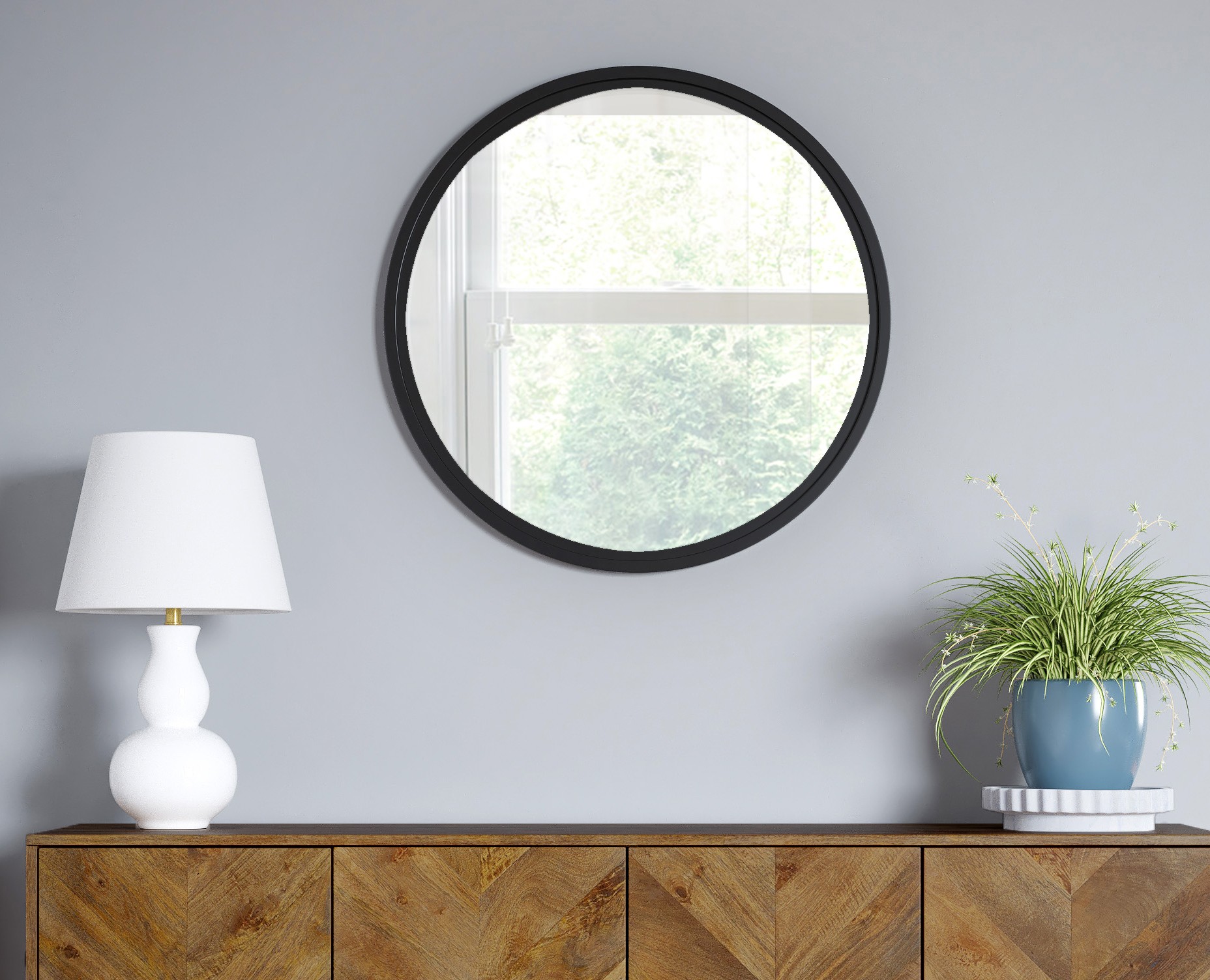 Ashley BRocky Round Accent Mirror
