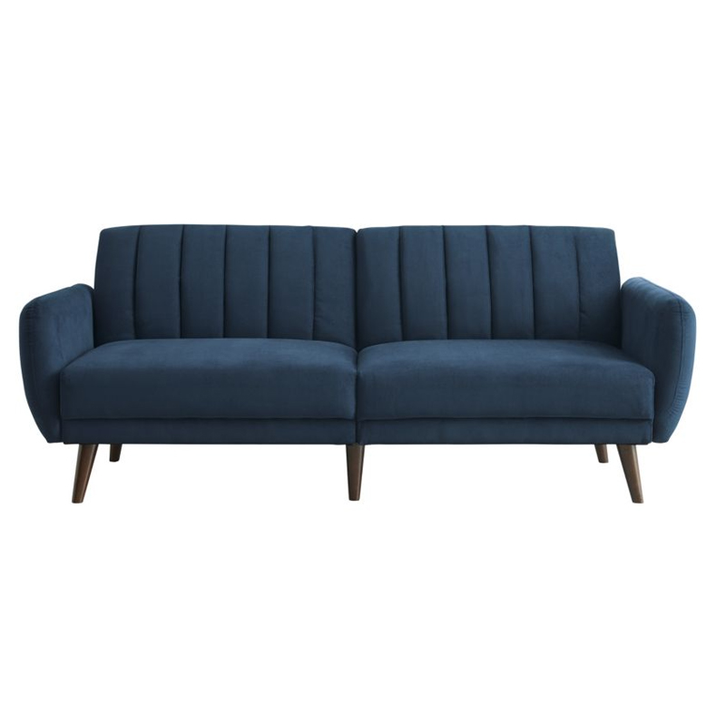 Blue convertible sofa bed