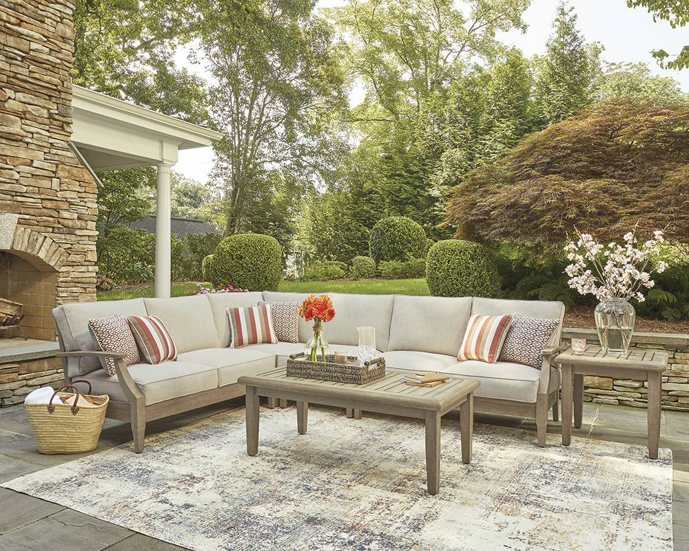 outdoor sectional on patio