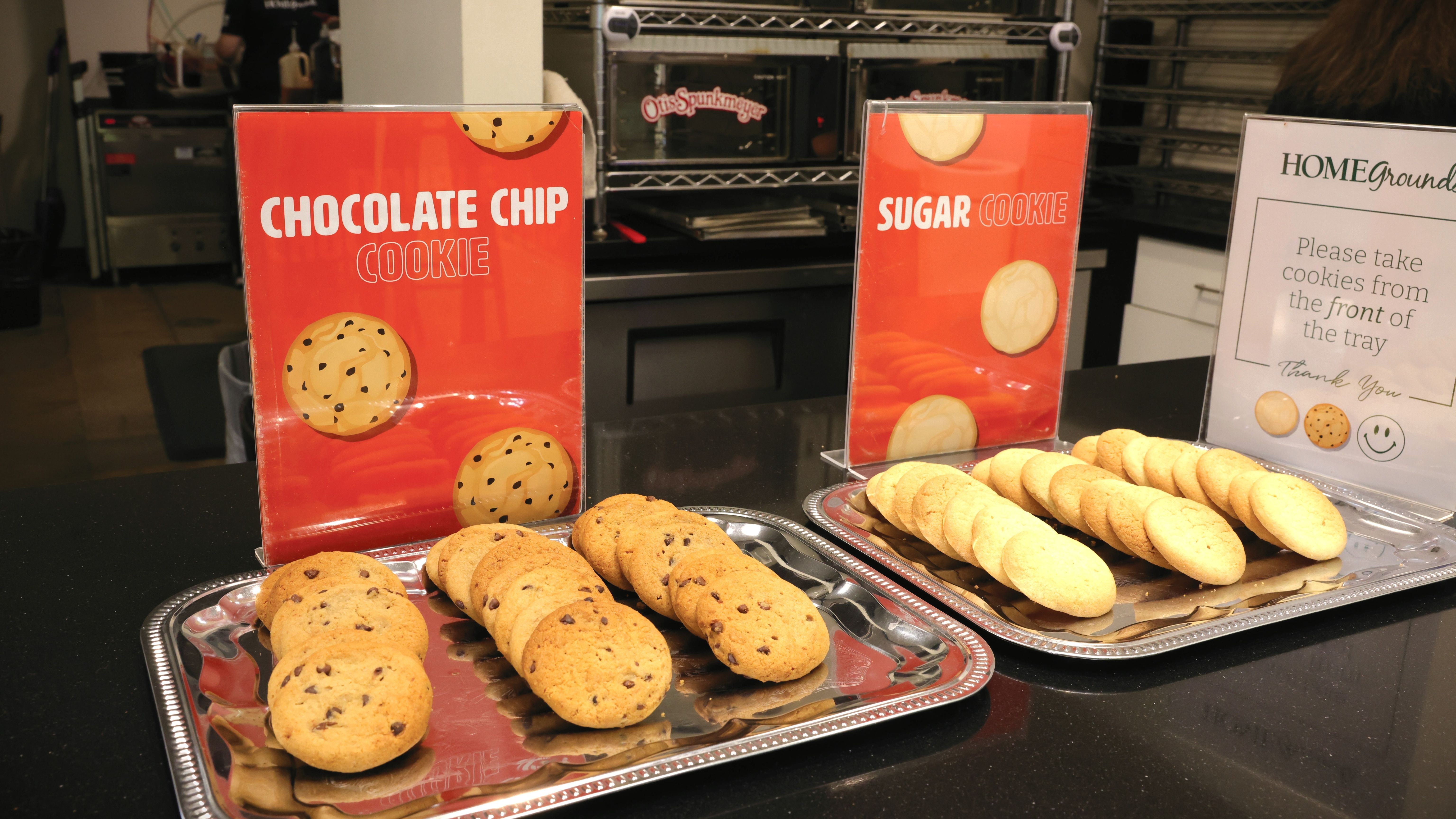 HOMEgrounds fresh baked cookies at Homemakers Furniture