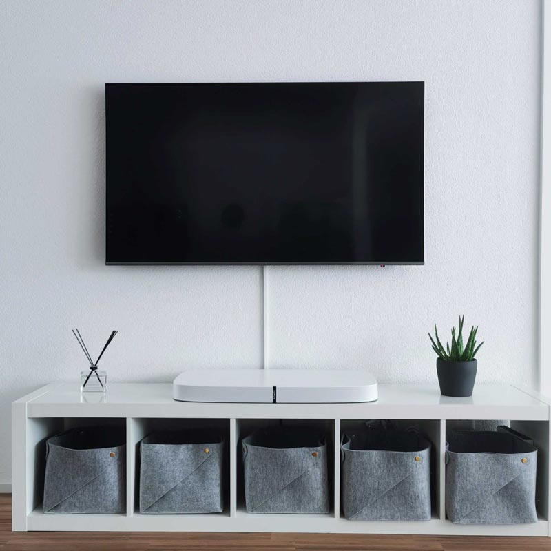 Hiding tv power cable in a wall that is drywall and cement block.