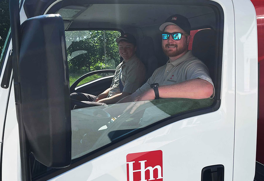 Repair Technicians in a Homemakers truck