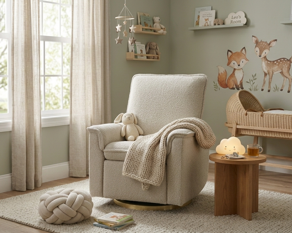 Crib bedding set in a nursery