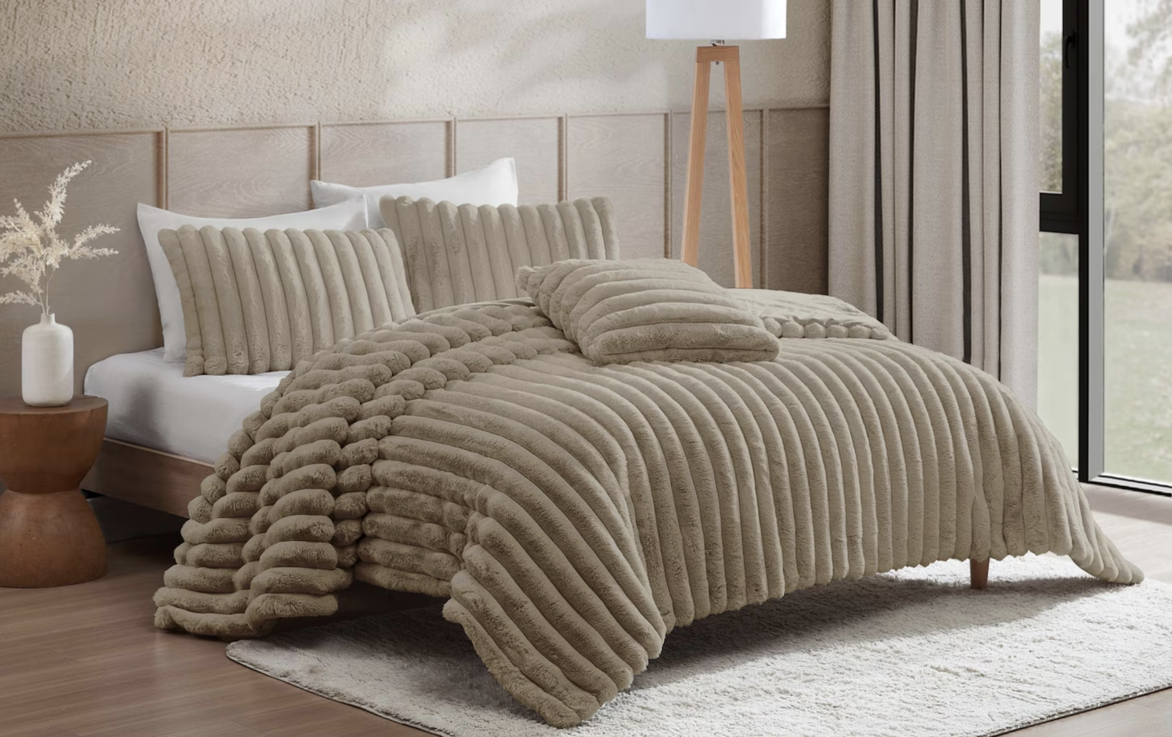 ethan taupe comforter set