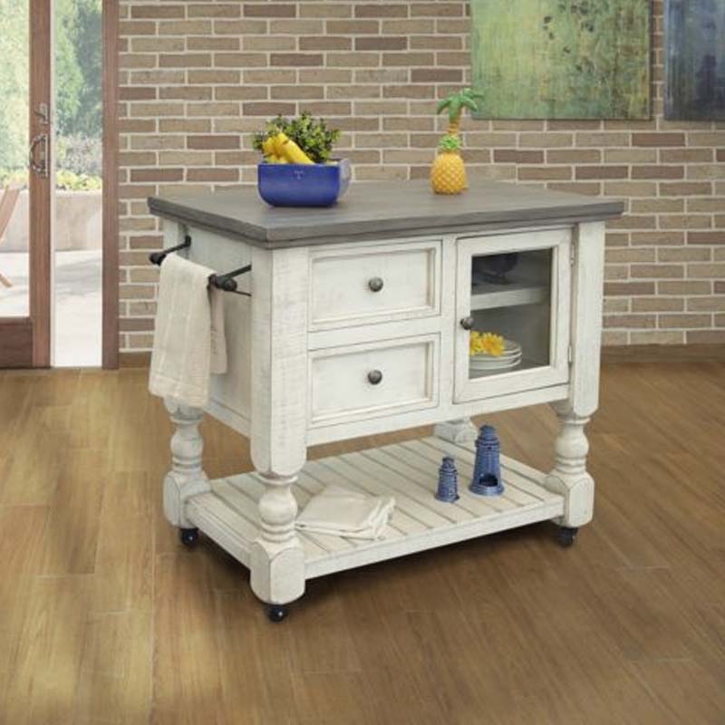 White kitchen island