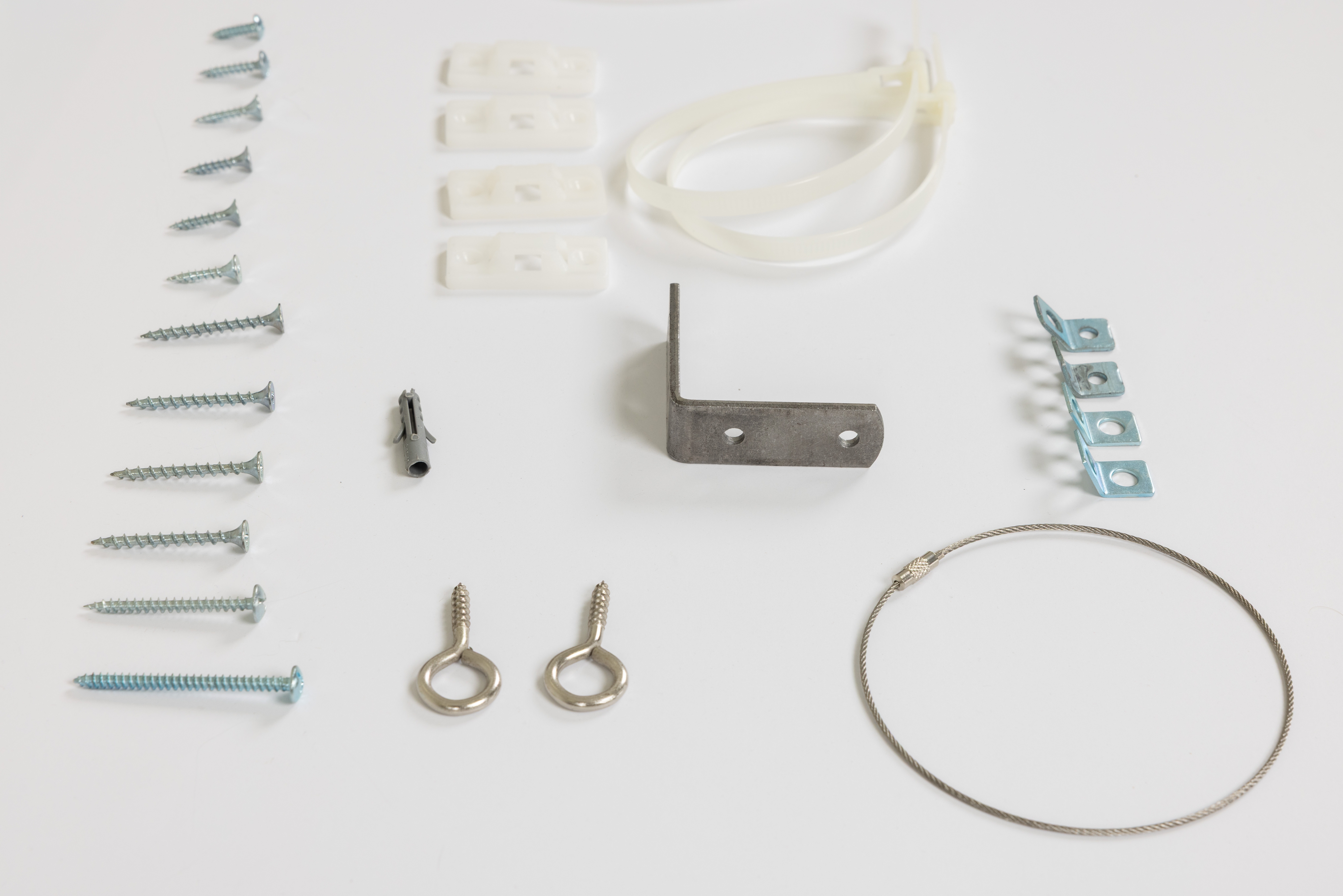 A variety of anchor types for mounting furniture to walls