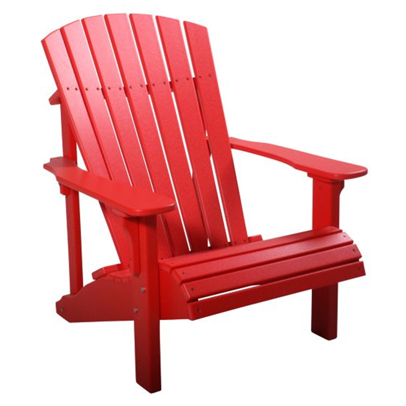 Red adirondack chair