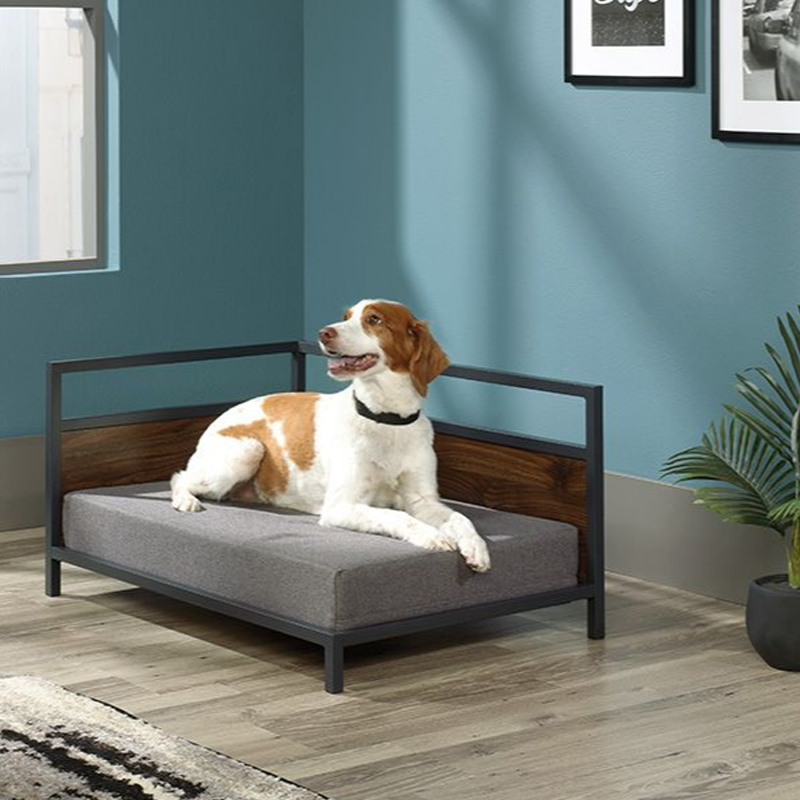 dog on sauder corner pet bed