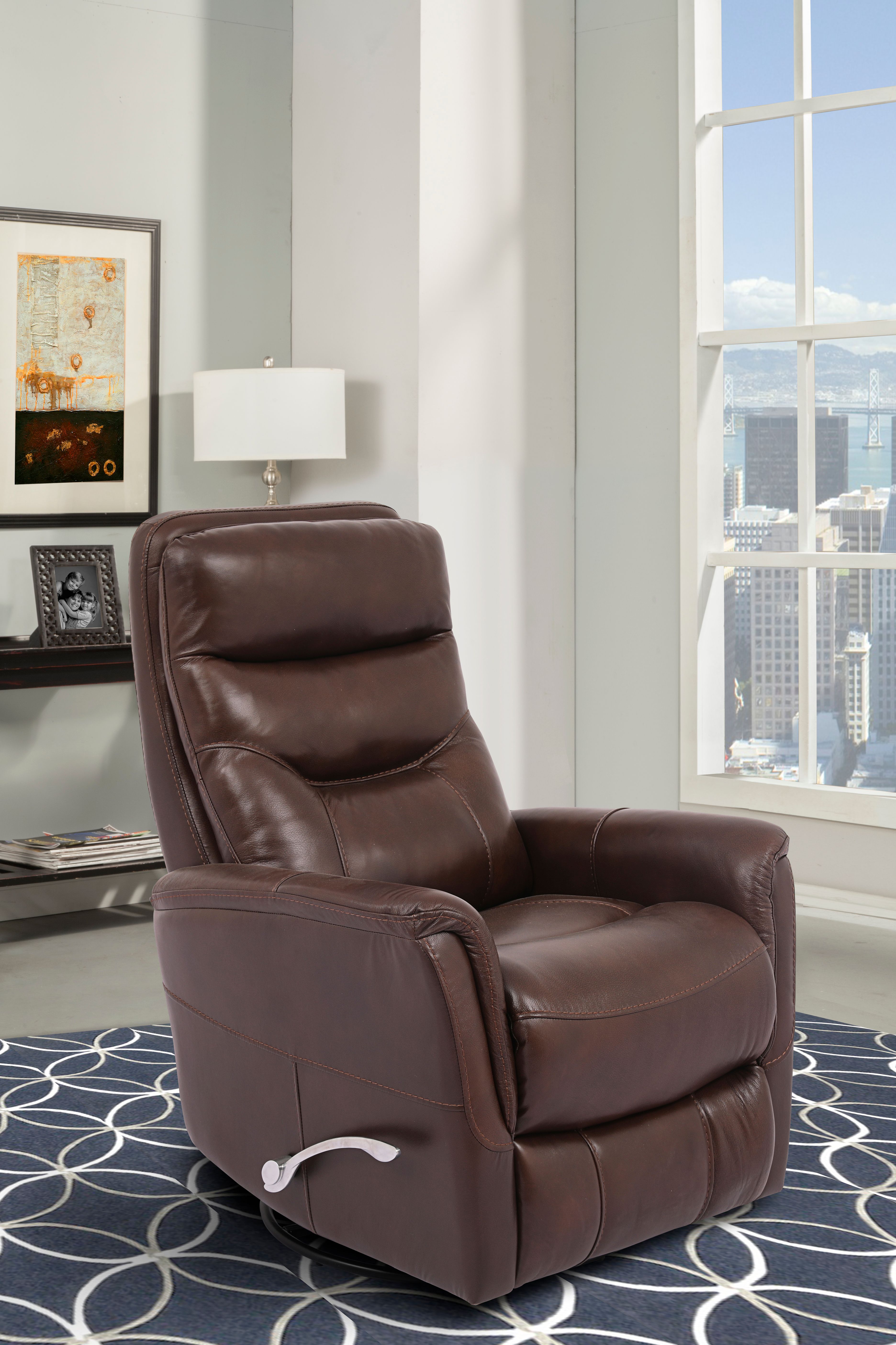 Parker House Furniture Gemini Robust Leather Swivel Glider Recliner
