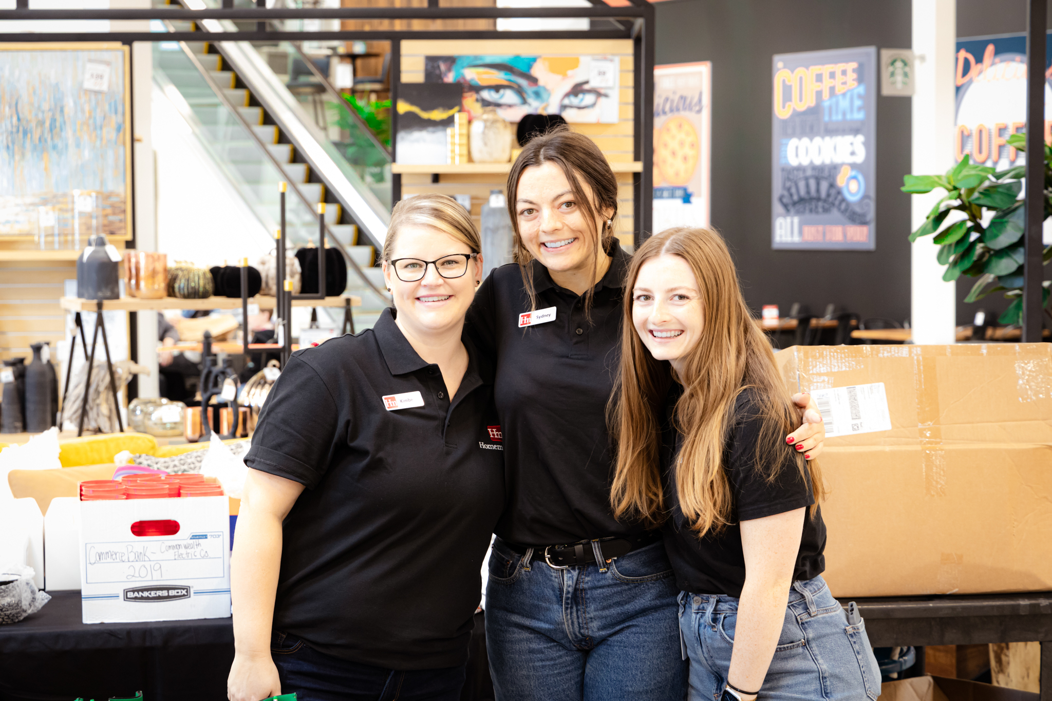 Homemakers employees helping out at the event