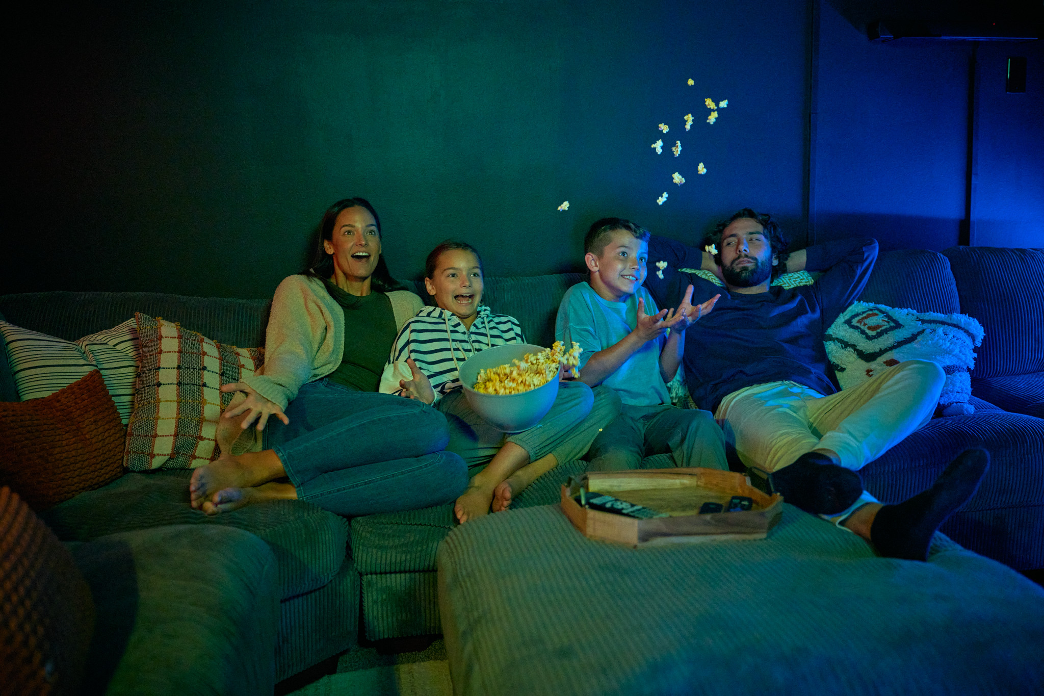 Couple relaxing on sofa