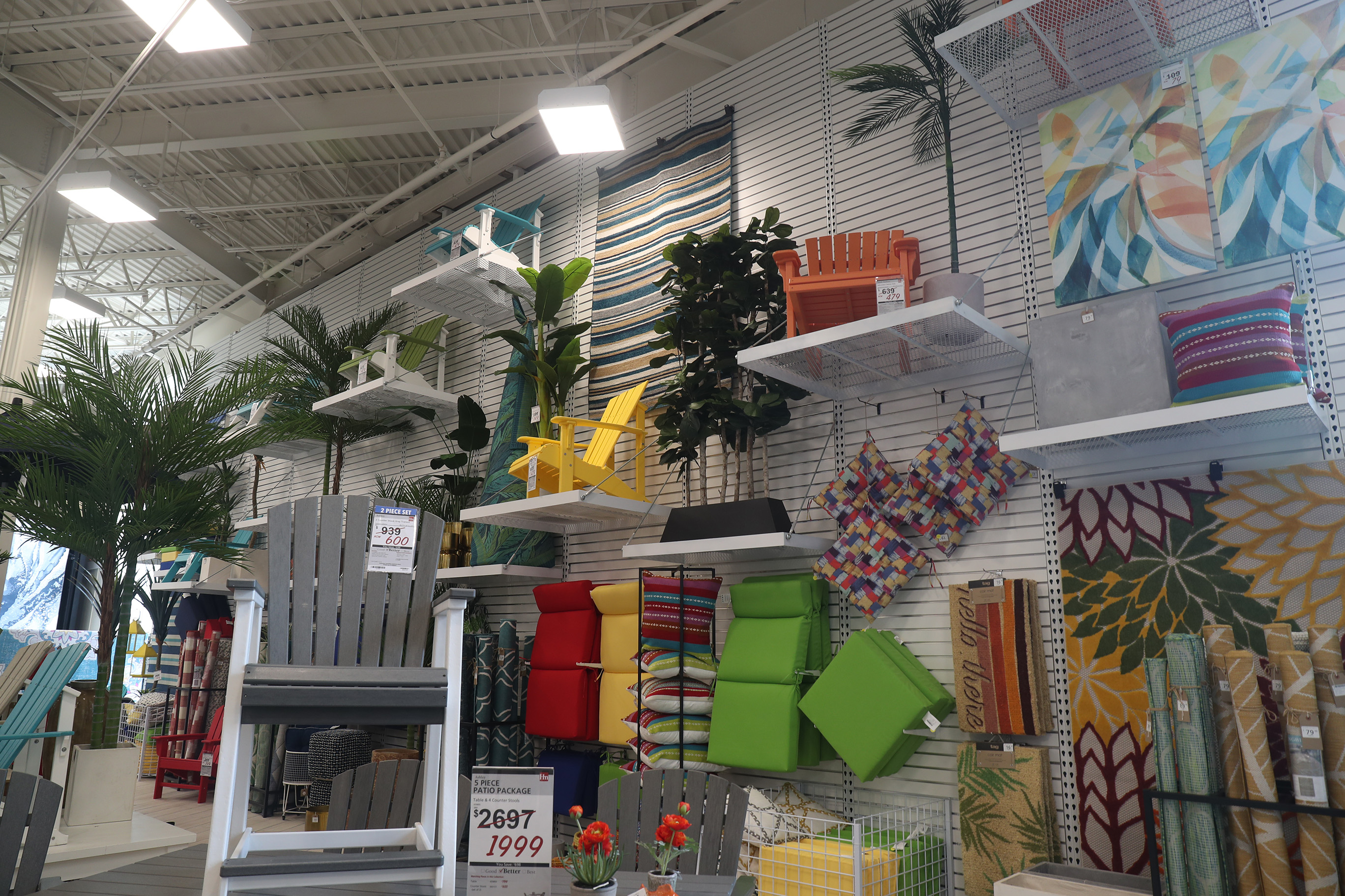 Patio Display Wall at Homemakers