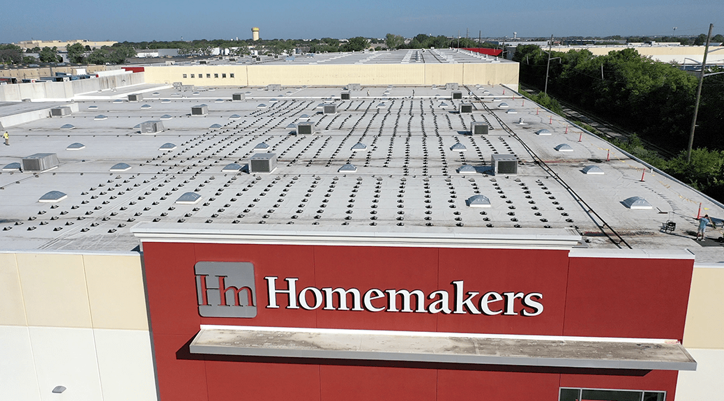 Homemakers roof with solar panels