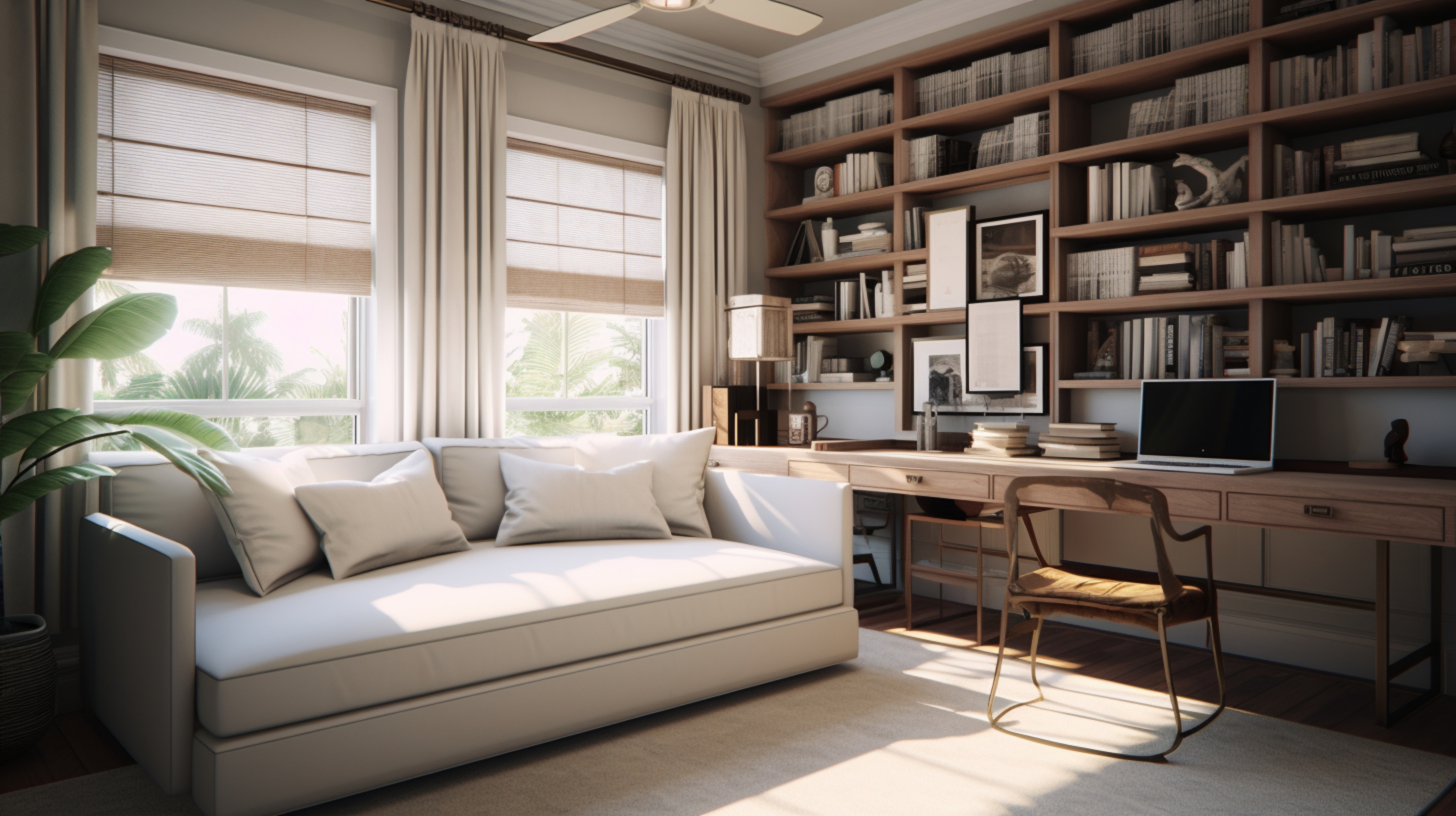 Guest bedroom with office