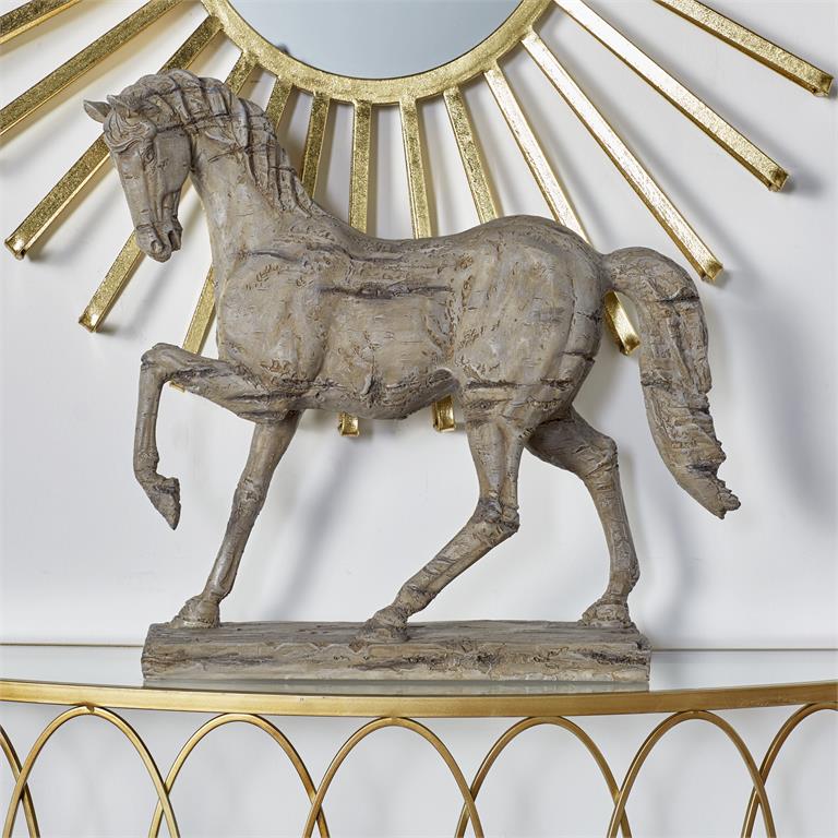 Uma Beige Horse Sculpture