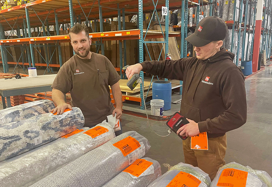 Team members working in the Warehouse