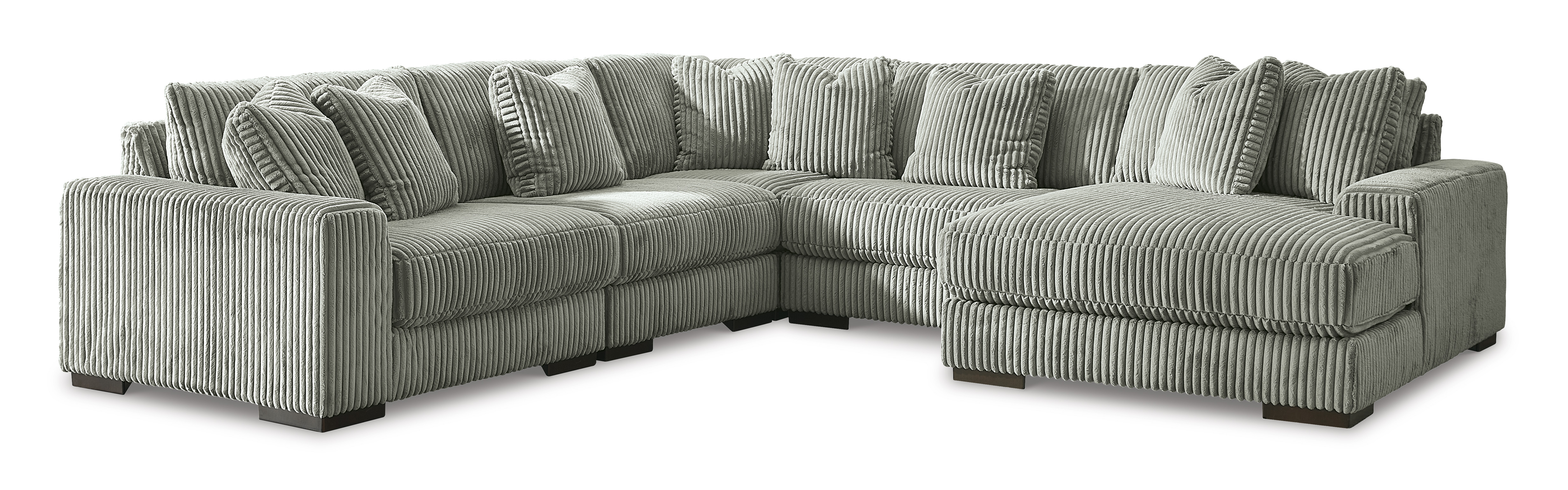 Ashley Lindyn 5-Piece Fog Sectional with Right Chaise 