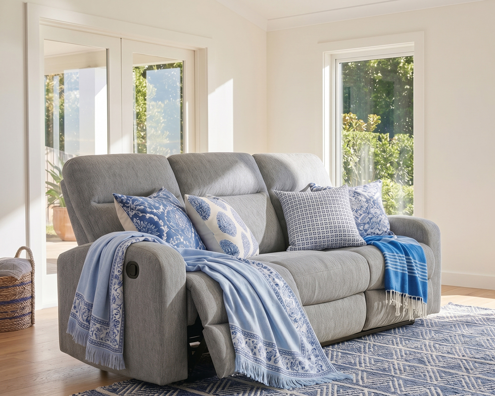 reclining sofa in living room