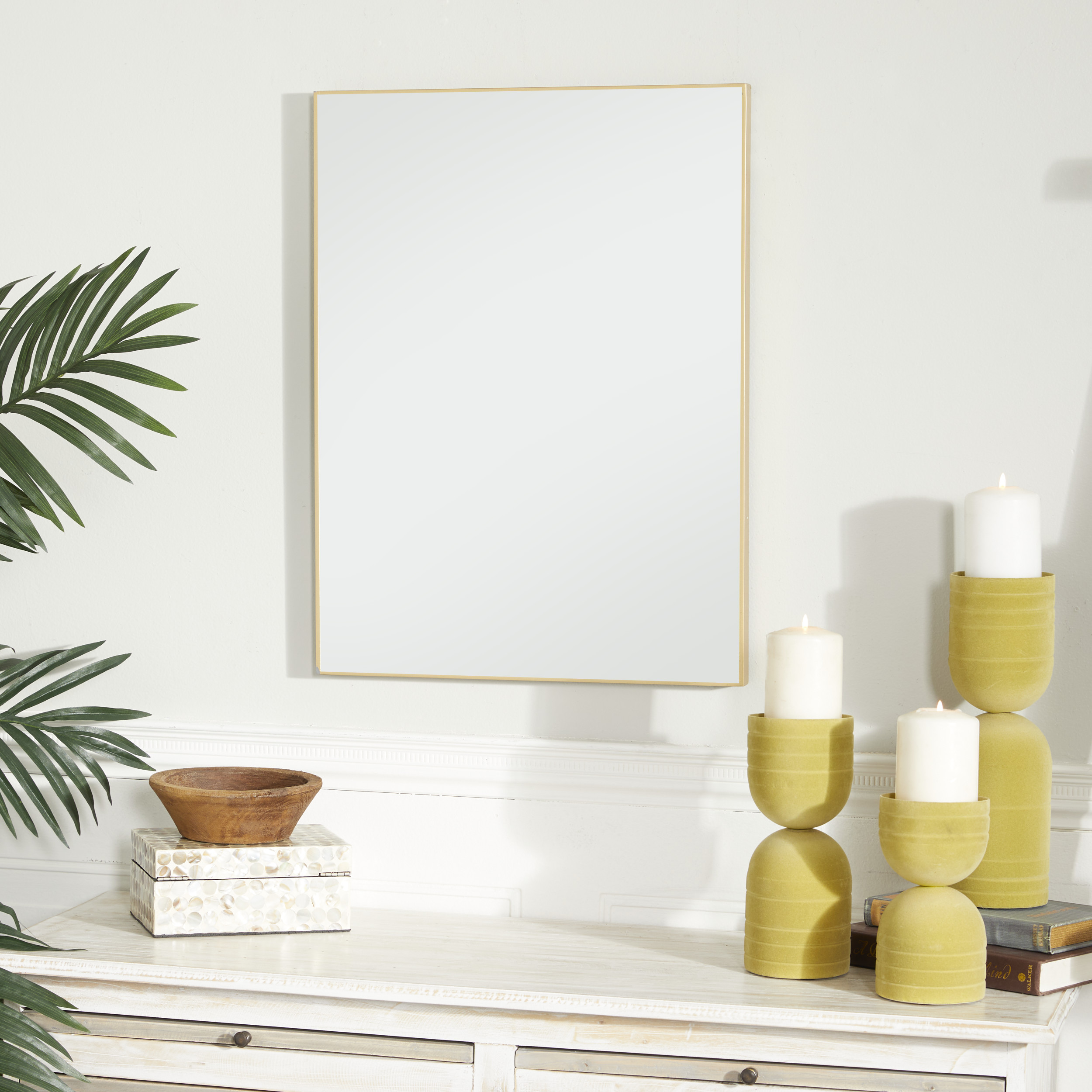 Image of Uma Gold Square Wall Mirror 18x24