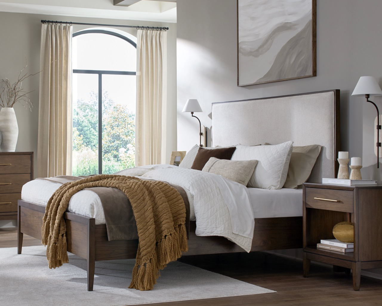 contemporary style bedroom scene