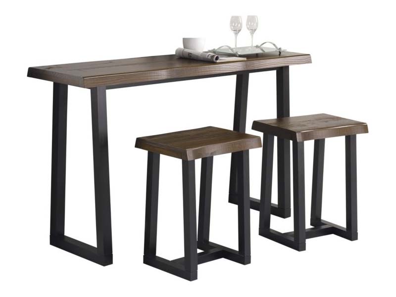 Three piece counter set with stools