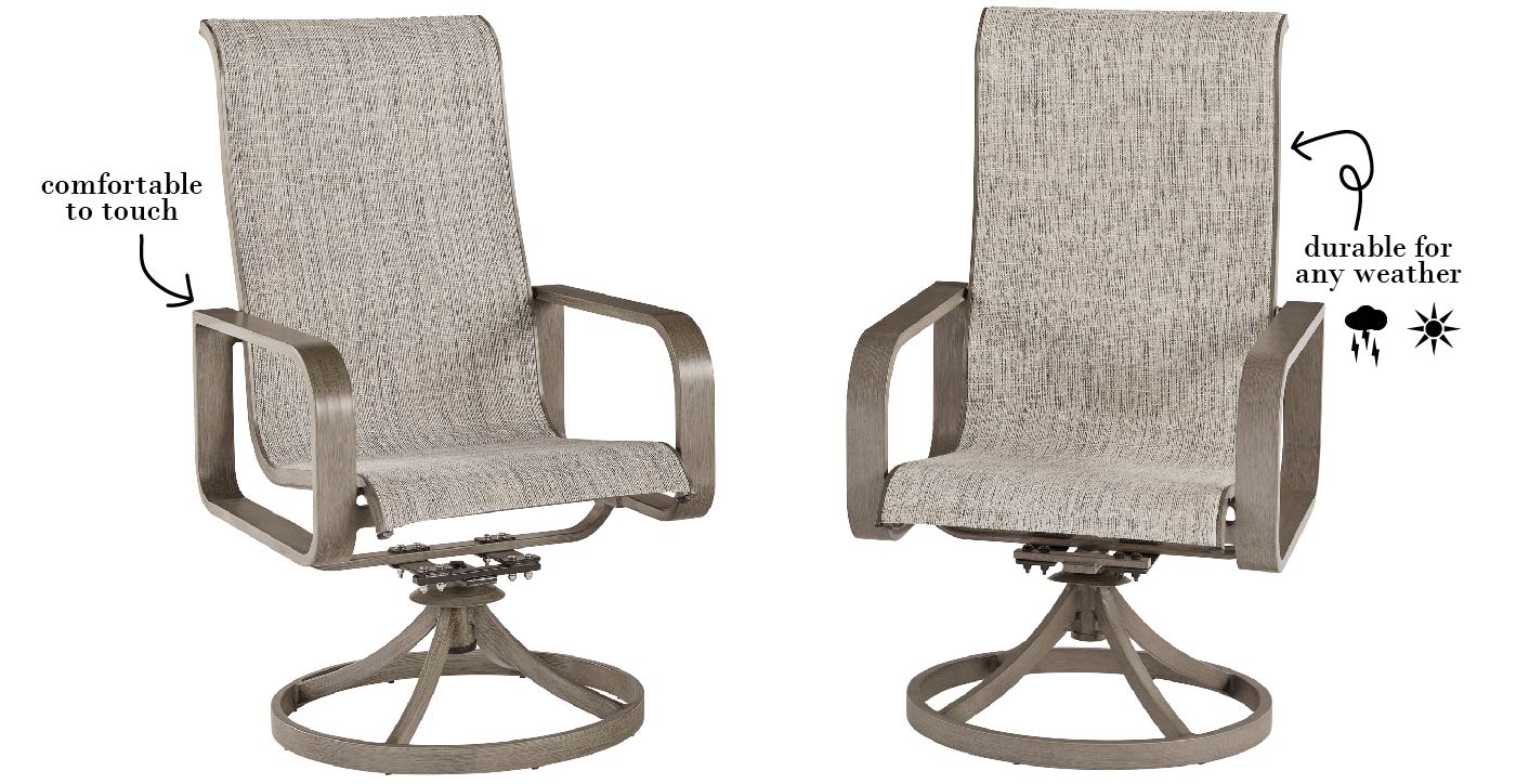 Ashley Beach Front Swivel Sling Chairs