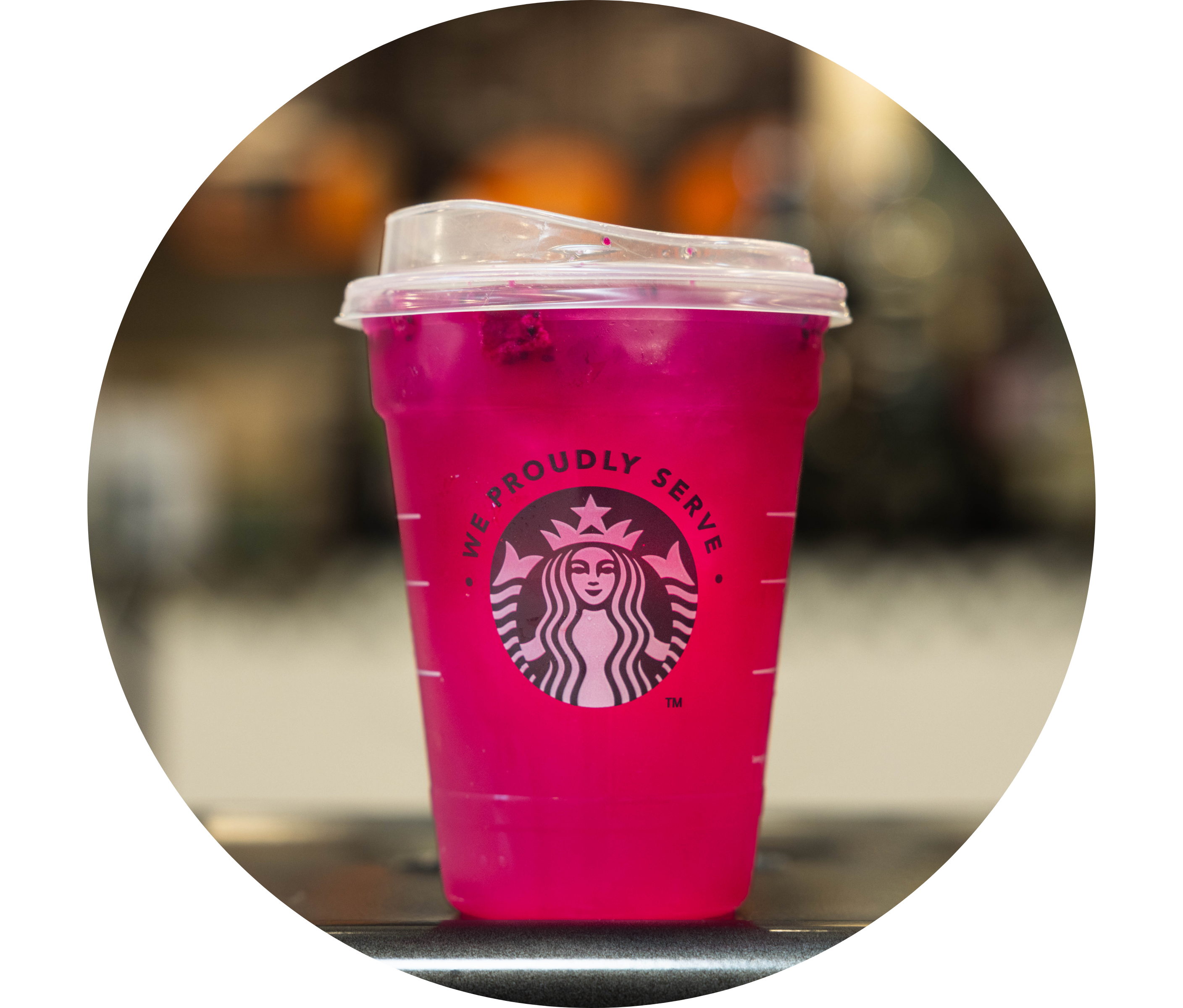 Mango dragonfruit refresher with lemonade