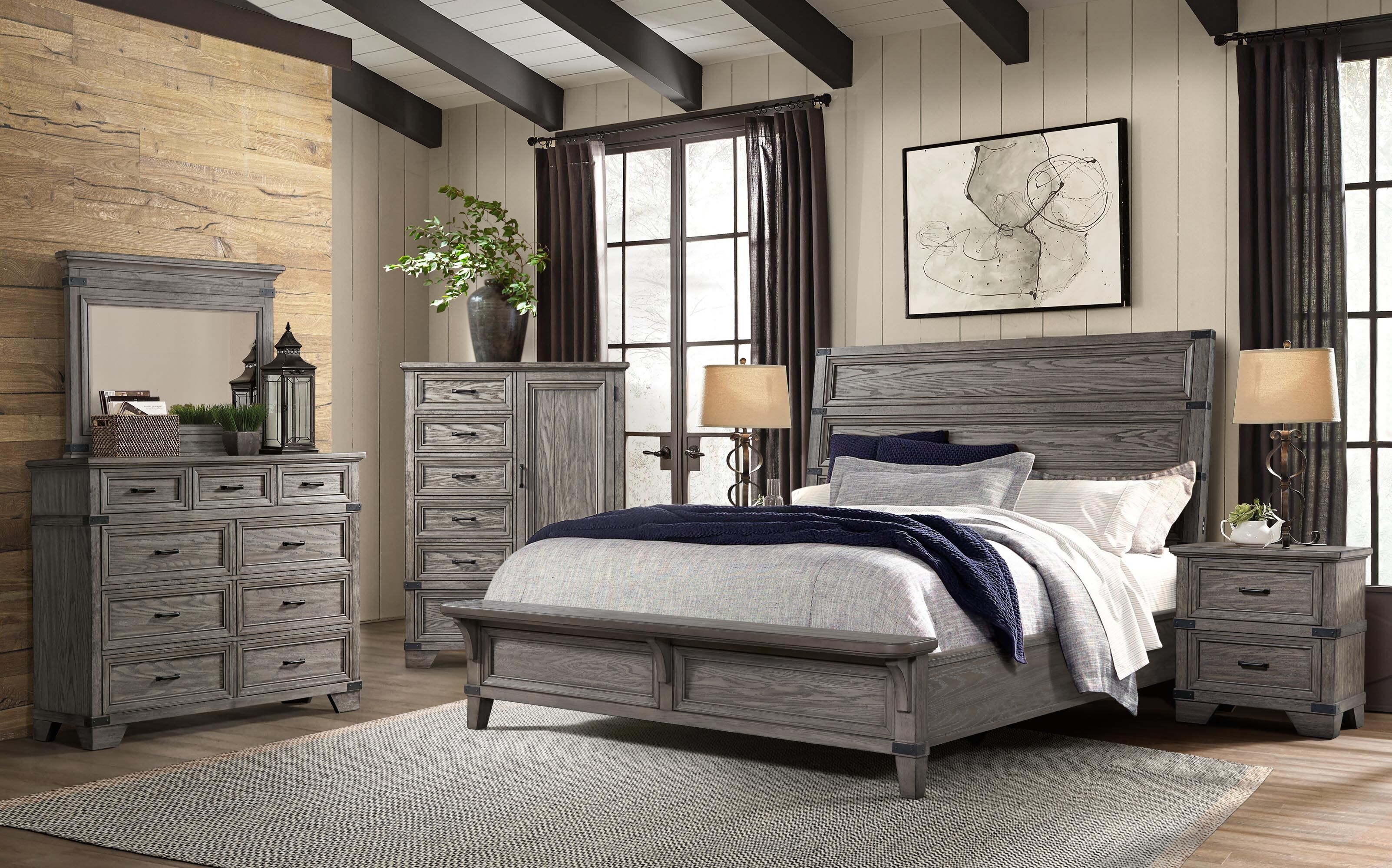 Intercon Forge 4-piece queen bedroom set