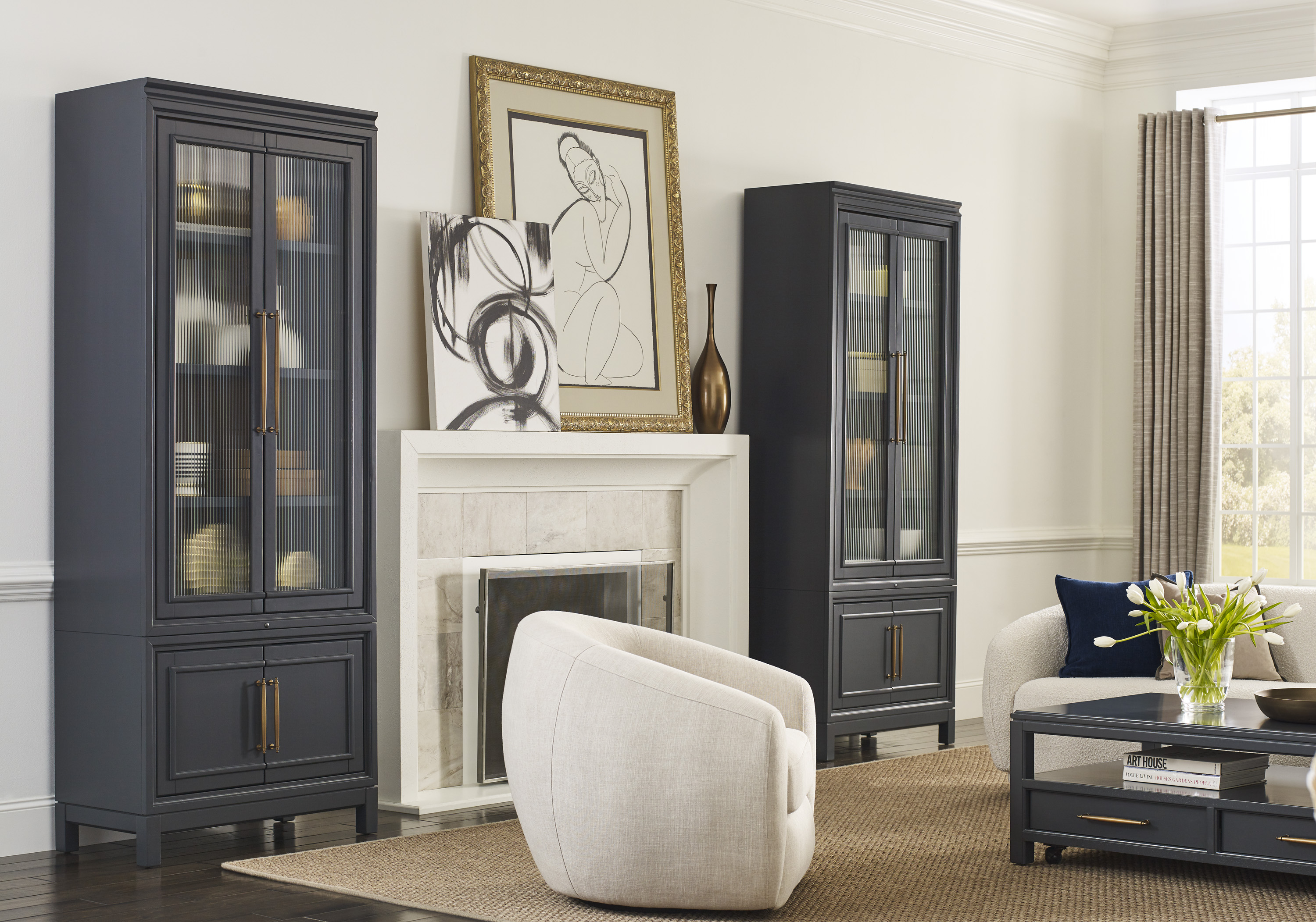 cabinets in living room