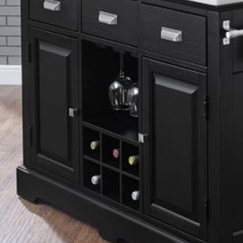 Black kitchen island