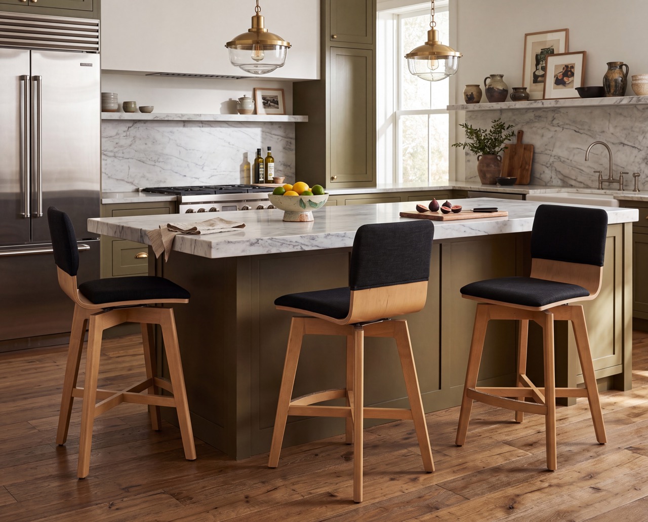 Canadel modern counter stool in a kitchen lifestyle scene