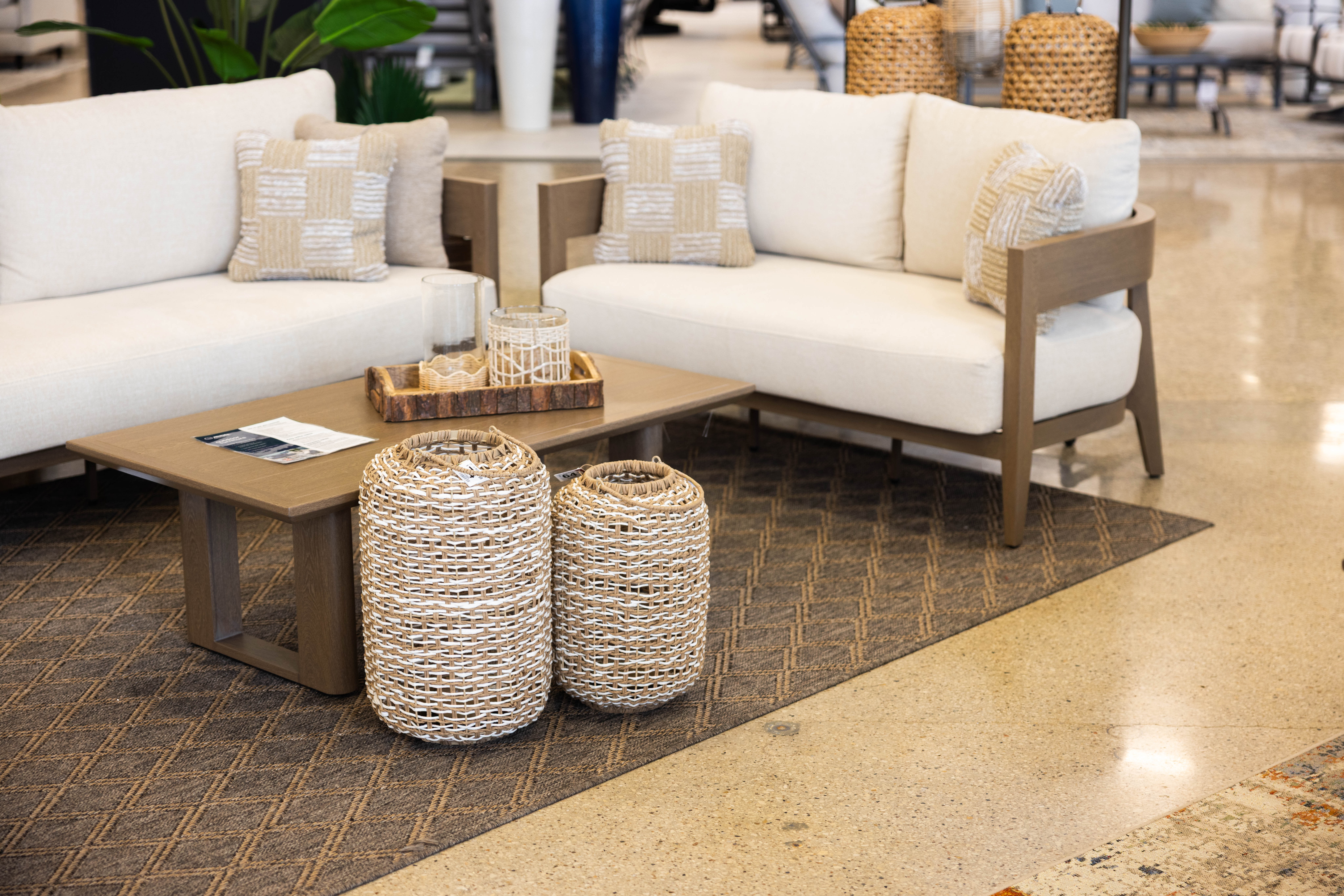 Patio furniture set in Homemakers Furniture display