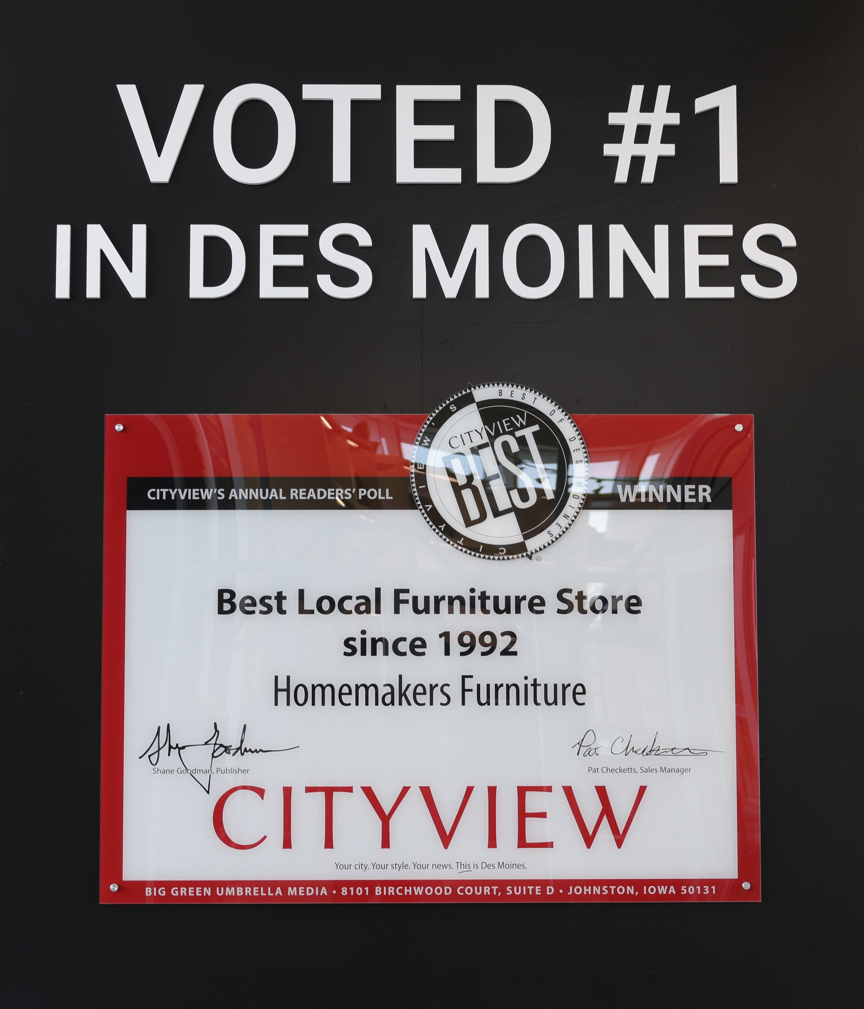 CityView Award Placquard