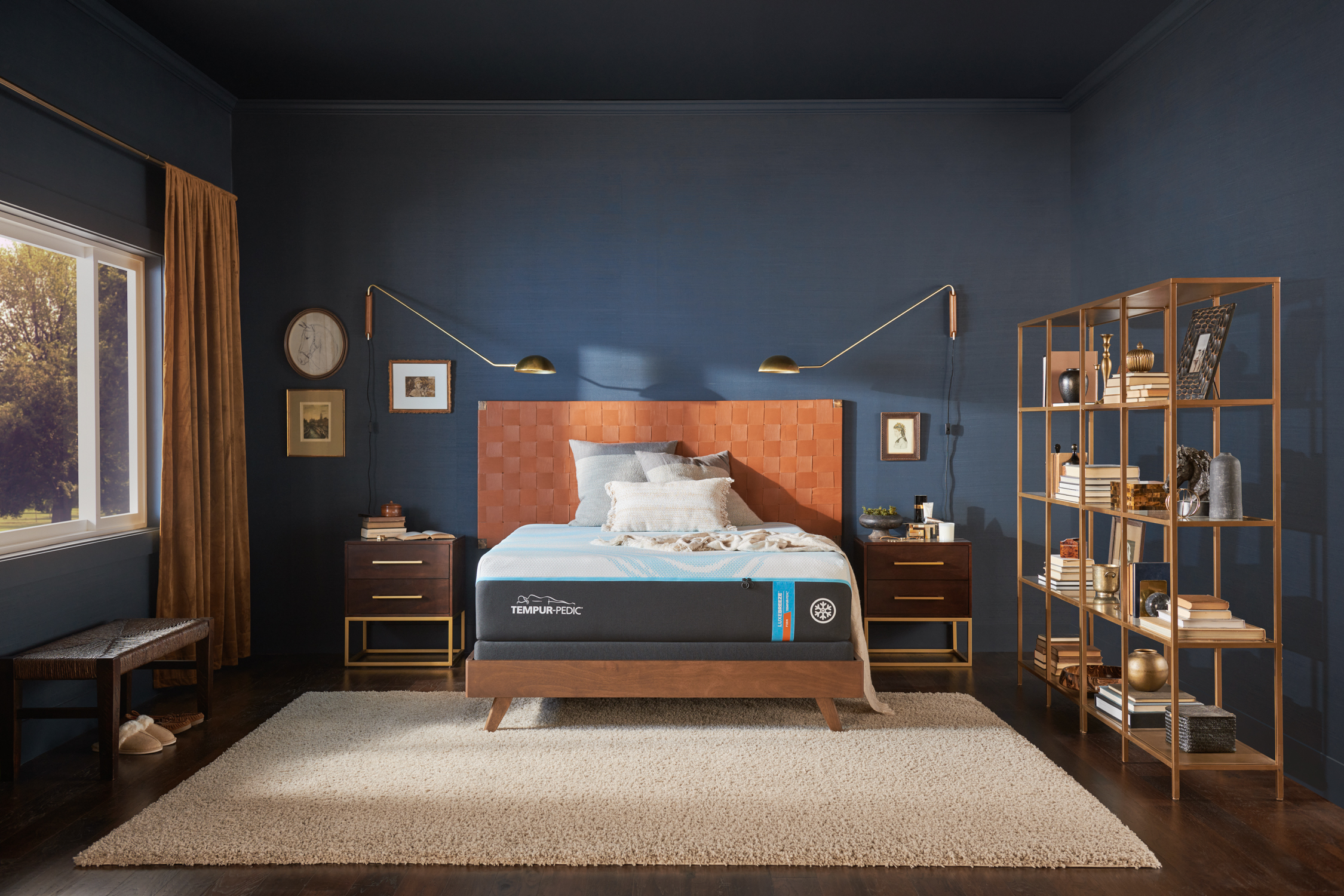 Mattress on a bed frame